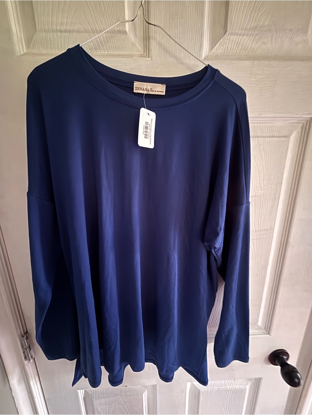 Zenana Outfitters Navy Blue Long-Sleeve Women's Top